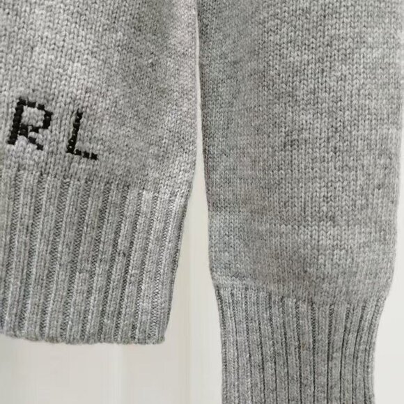 Polo Ralph Lauren Gray Bear Sweater Hoodie - Picture 7 of 9
